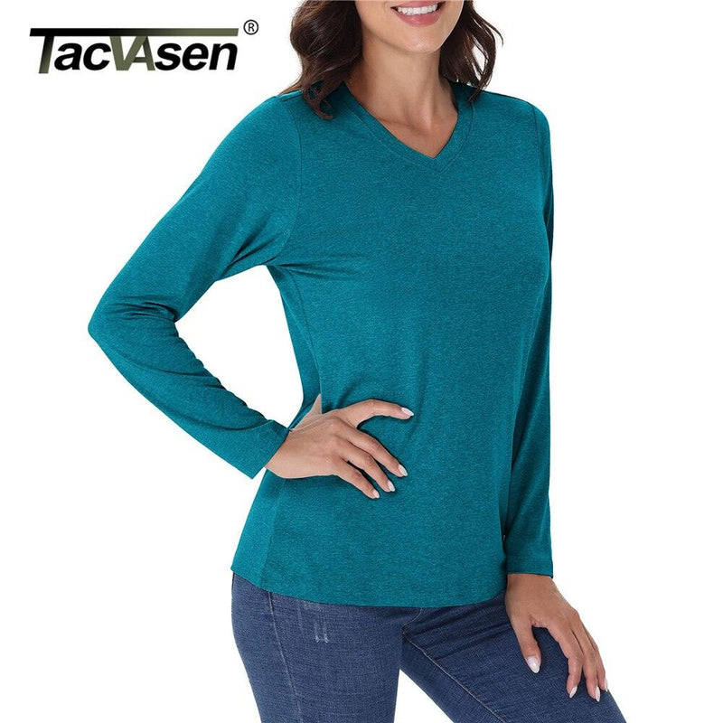 Camiseta TACVASEN de Manga Longa com Proteção Solar UPF 50+ - My Store