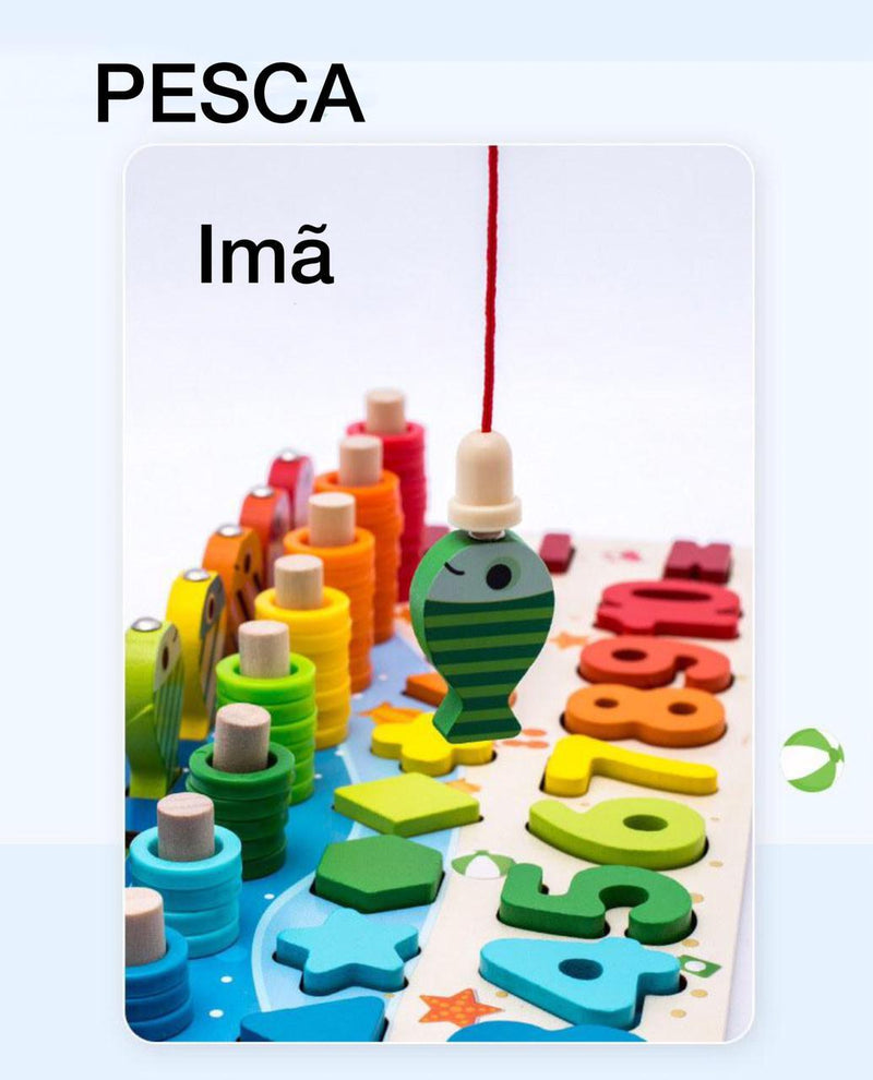 Tabuleiro Educacional Matemática Infantil Com Pesca